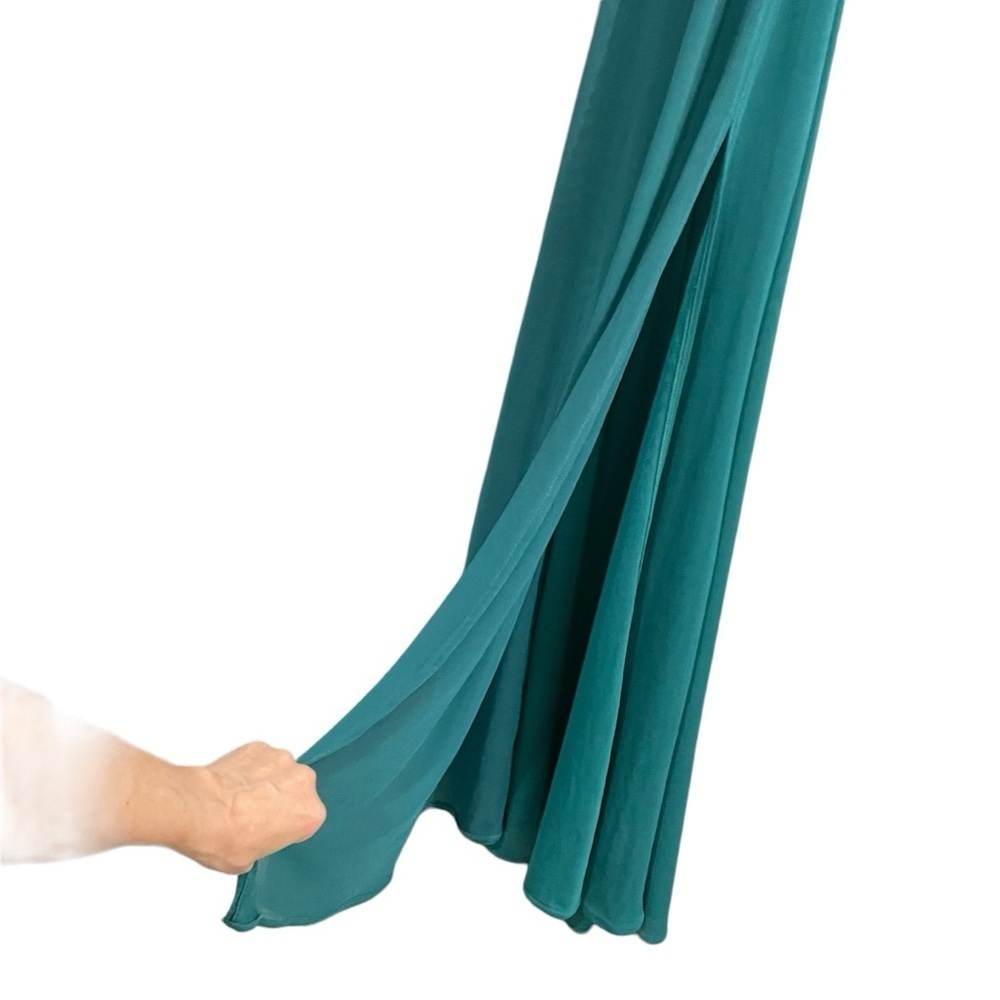 Vintage Halter Lace Long Semi-Sheer Long Nightgown Green XS - Picture 3 of 9